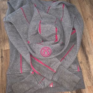 LuluLemon Gray & Pink Special Edition Scuba Hoodie
